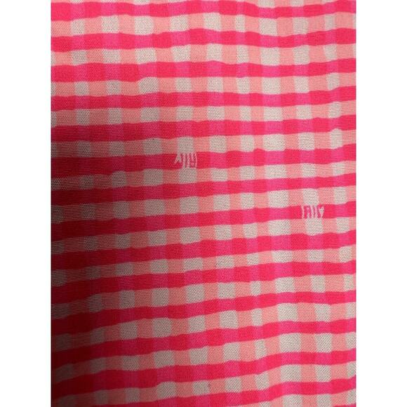 LILLY PULITZER Pink Gingham Thyme Peplum Barbiecore Skirt Size 2 - Picture 3 of 9